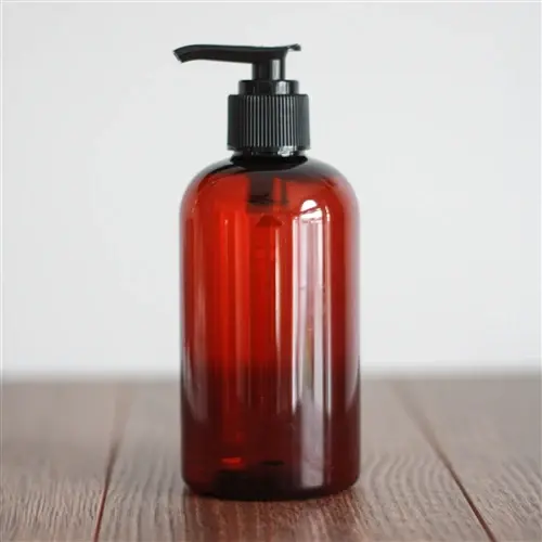 8oz Amber Bottle with Black Pump